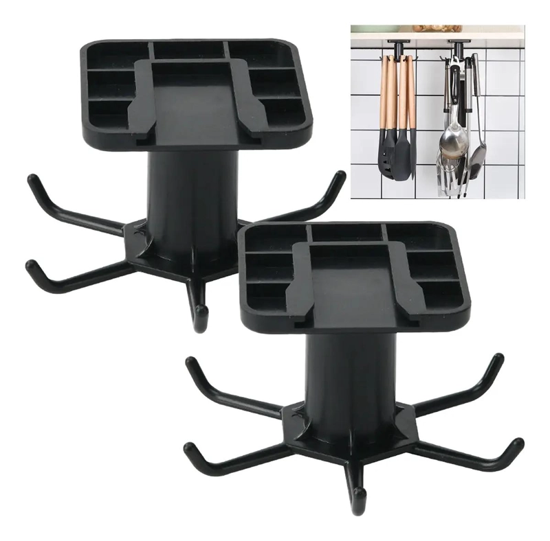 COLGADOR GIRATORIO 360 GRADOS PARA UTENSILIOS DE COCINA Y BAÑO - 1