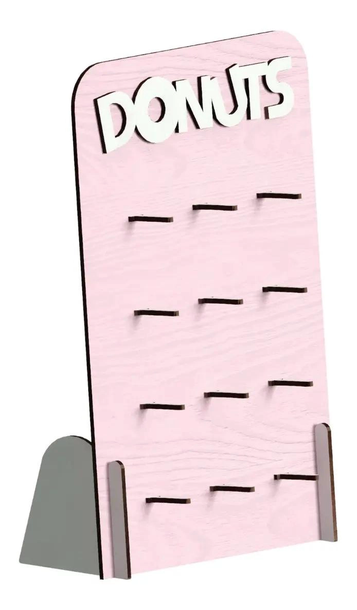 SOPORTE VERTICAL PARA EXHIBICION DE DULCES Y DONAS EN MADERA - 3