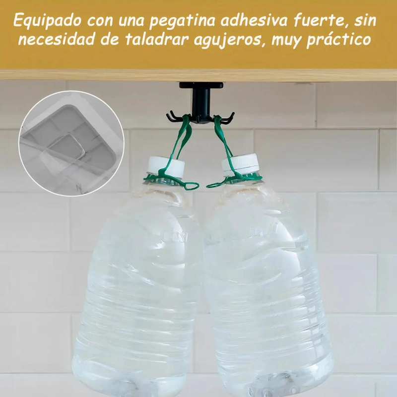 SET DE 2 GANCHOS ADHESIVOS PARA PARED IDEALES PARA COCINA - 5