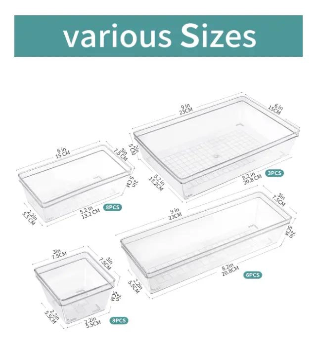 SET DE 25 ORGANIZADORES Y SEPARADORES PARA CAJONES DE COCINA Y BAÑO - 2