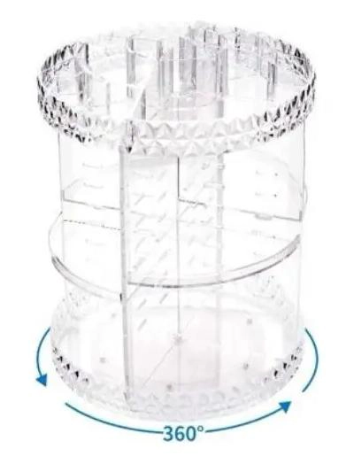 ORGANIZADOR ACRILICO PARA COSME TICOS CON 3 NIVELES Y ROTACION - 4