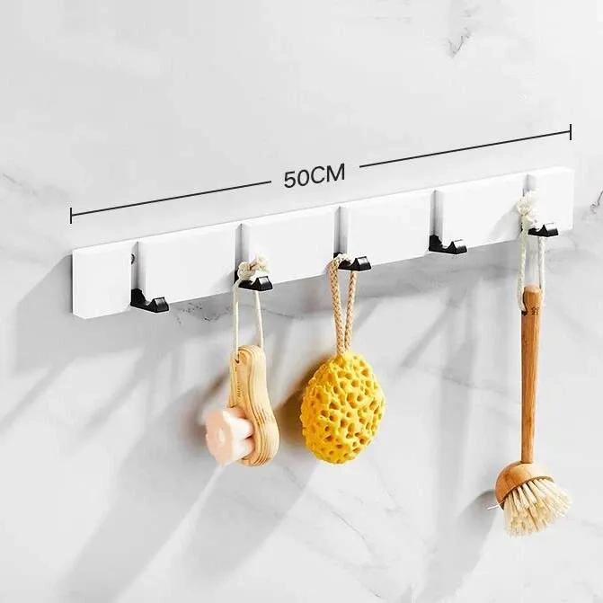 PERCHERO DE PARED EN MADERA CON 5 GANCHOS PARA COLGAR PRENDAS - 4