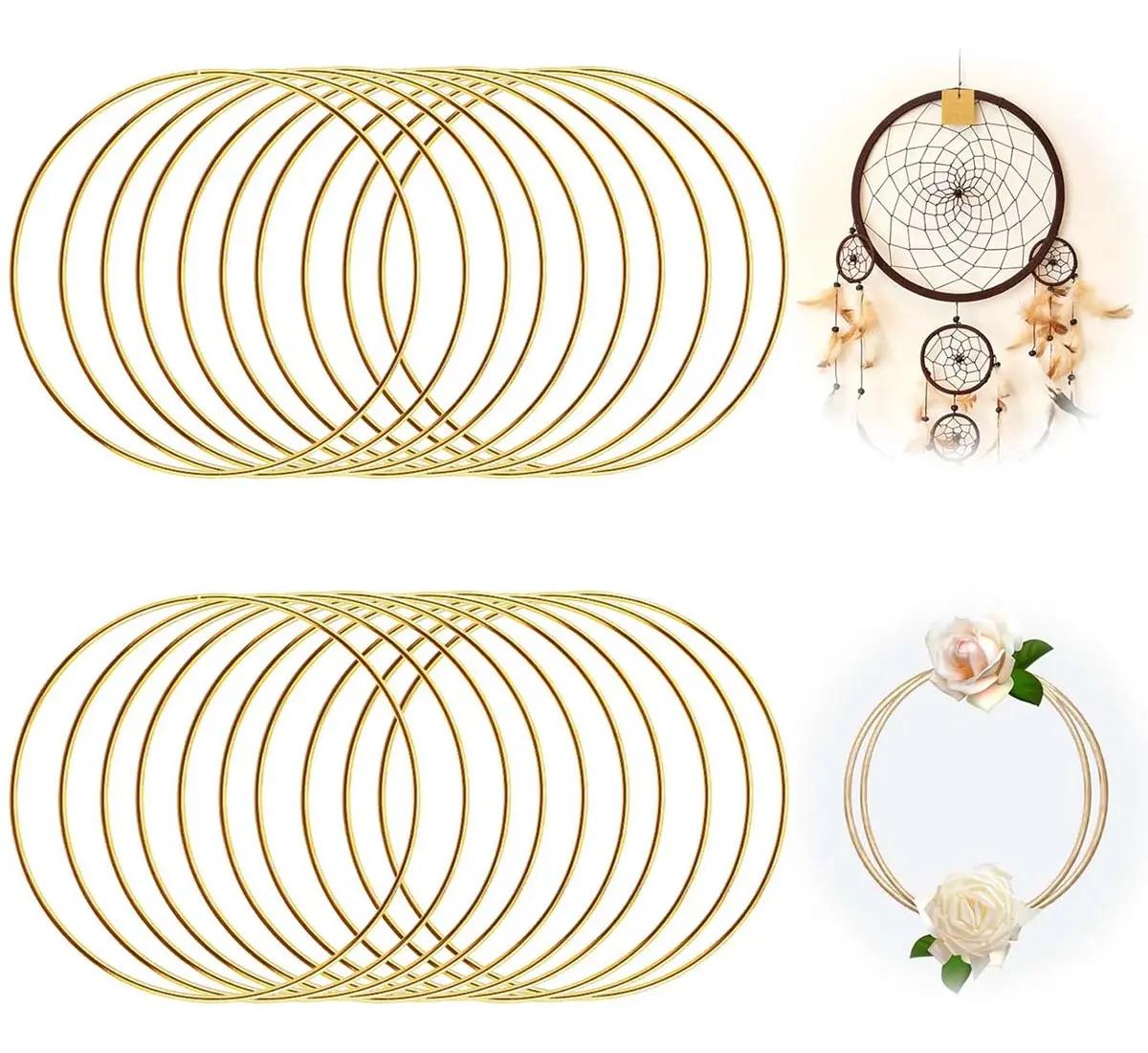 SET DE 20 ANILLOS GRANDES METALICOS CON DISEÑO FLORAL PARA MANUALIDADES - 1