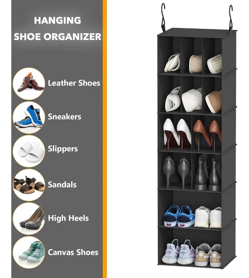 ORGANIZADOR DE 6 NIVELES PARA BUFANDAS Y GORROS CON DISEÑO COMPACTO - 3