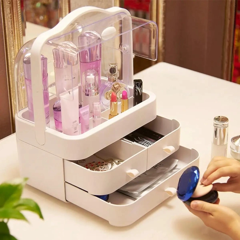 CAJA ORGANIZADORA PORTATIL PARA COSME TICOS Y MAQUILLAJE MULTIUSO - 3