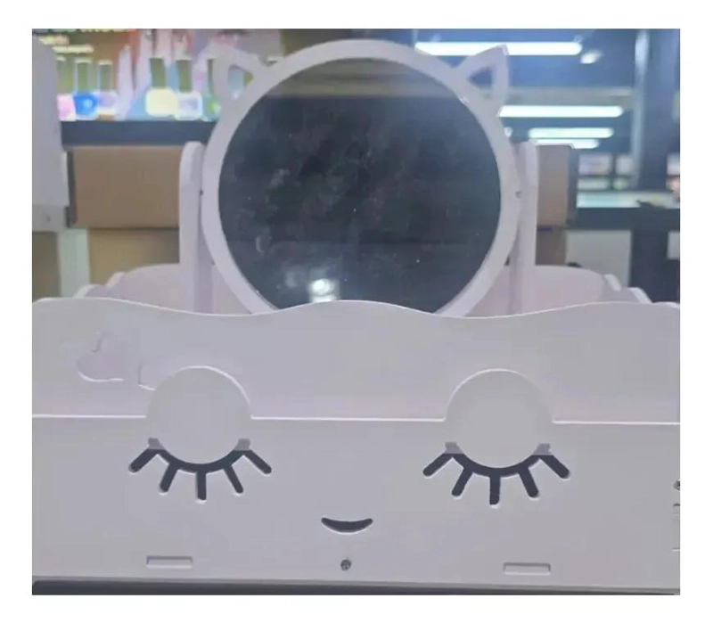 ORGANIZADOR DE MAQUILLAJE CON ESPEJO INTEGRADO Y DISEÑO MODERNO - 3