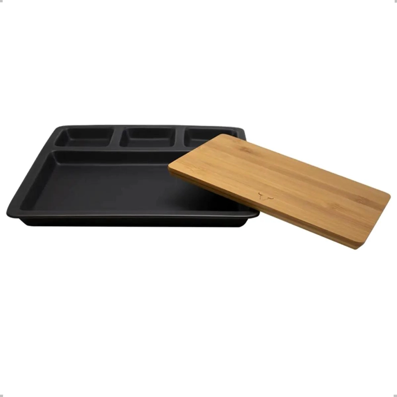 BANDEJA CERAMICA PARA APERITIVOS Y PICADAS CON DISEÑO WAYU - 5