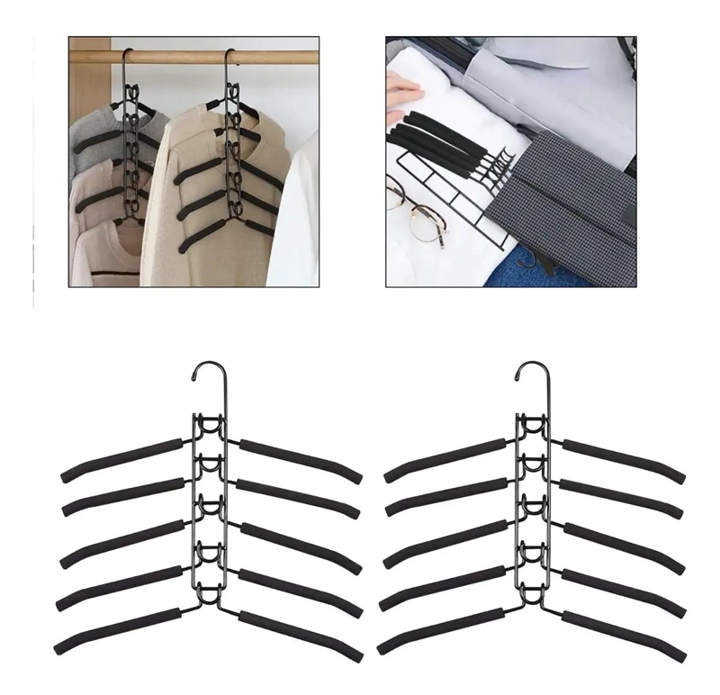 SET DE 2 COLGADORES ANTIDESLIZANTES MULTIFUNCIONALES PARA ROPA - 1