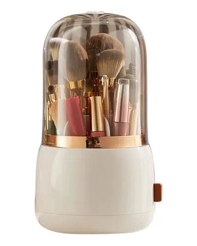 ORGANIZADOR PARA BROCHAS DE MAQUILLAJE CON TAPA Y COMPARTIMENTOS - 1