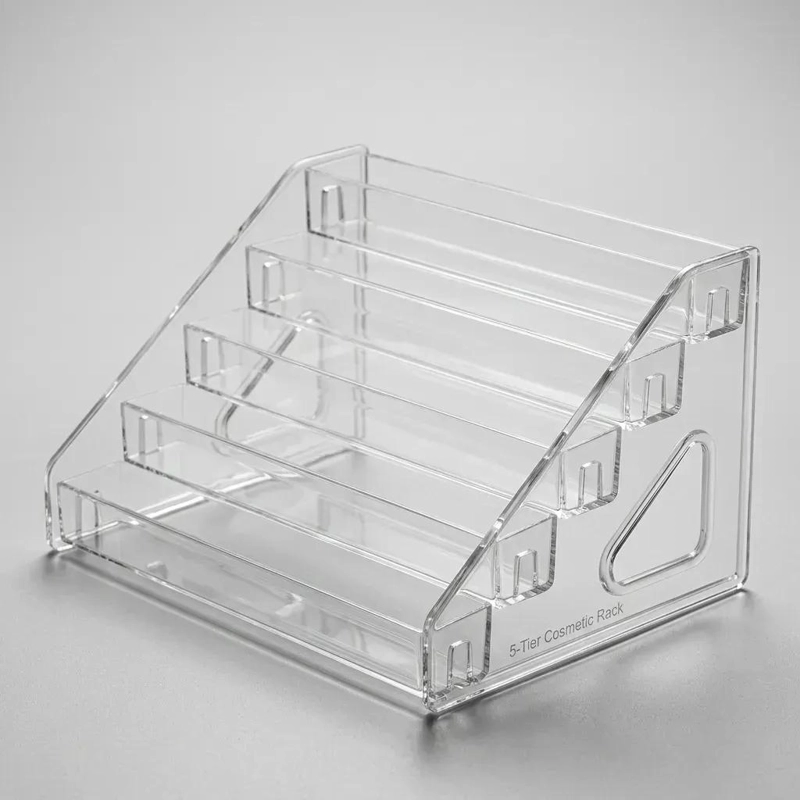 ORGANIZADOR ACRILICO TRANSLUCIDO PARA MAQUILLAJE CON 5 NIVELES - 1