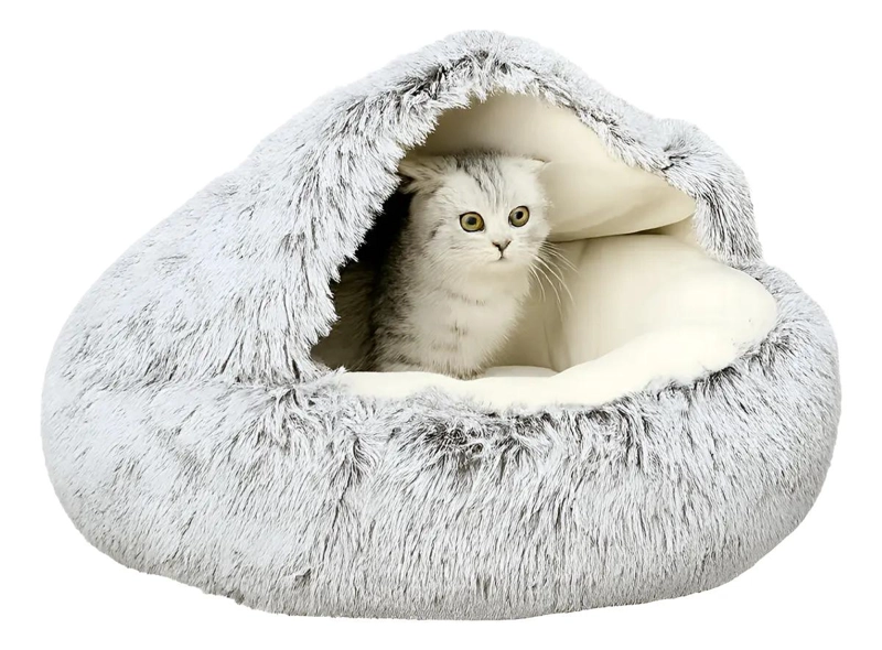 CASA CAMA TIPO NIDO PARA MASCOTAS DE 40 CM CON DISEÑO PLUSH - 1