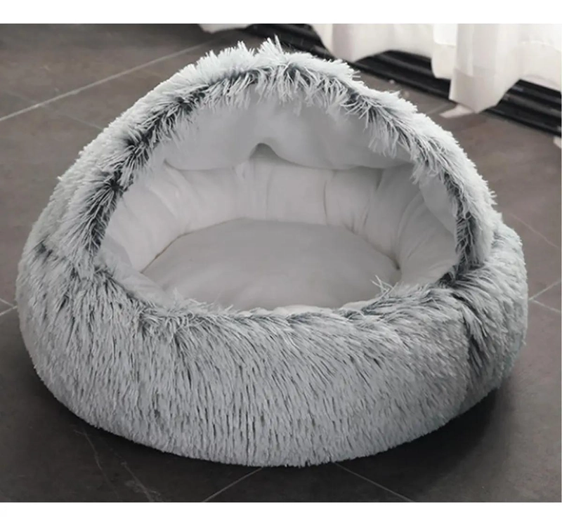 CASA CAMA TIPO NIDO PARA MASCOTAS DE 40 CM CON DISEÑO PLUSH - 2