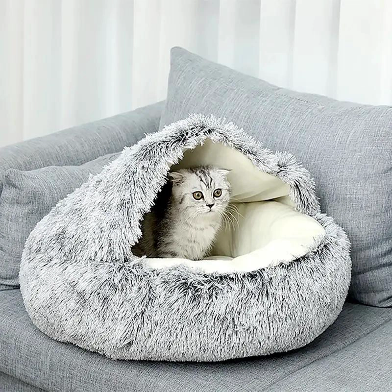 CASA CAMA TIPO NIDO PARA MASCOTAS DE 40 CM CON DISEÑO PLUSH - 5