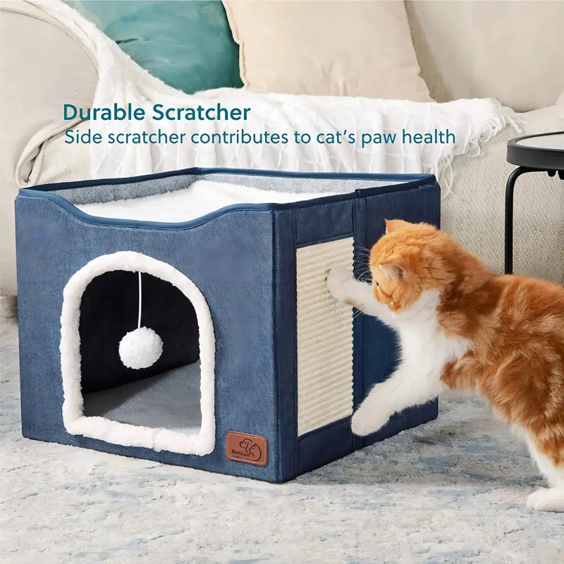 CAMA PLEGABLE PARA MASCOTAS PEQUEÑA COMODA Y RESISTENTE - 4
