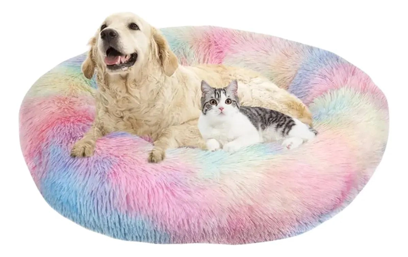 CAMA SUAVE ANTIESTRE S PARA PERROS Y GATOS 70 CM COLOR NEUTRO - 3