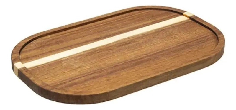 TABLA DE PRESENTACION DE ACASIA 30 X 20 CM COLOR BORDO - 1