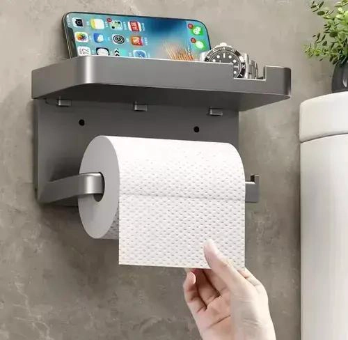 SOPORTE PARA PAPEL HIGIE NICO CON ORGANIZADOR PARA BAÑO Y CONFORT - 5
