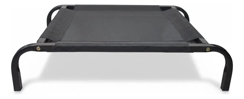 CAMA PARA MASCOTA CON ESTRUCTURA DE ACERO Y MALLA NEGRA RESISTENTE - 1