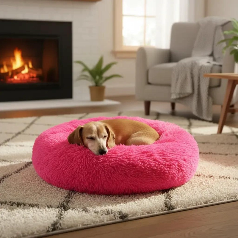 CAMA DE FELPA SUAVE ANTIESTRE S PARA PERROS Y GATOS 100 CM - 1