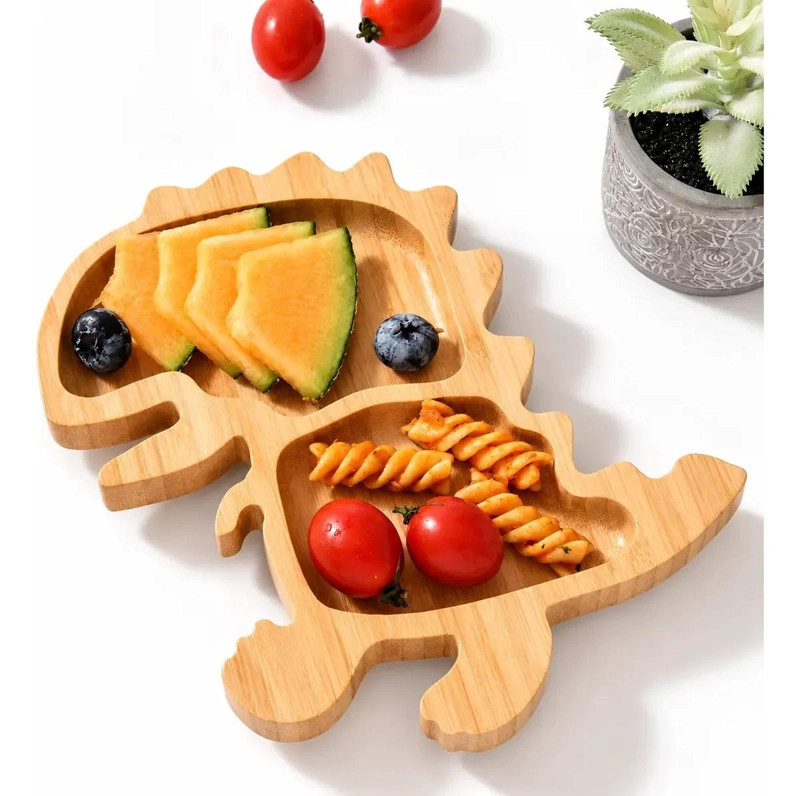 TABLA DE PICOTEO EN BAMBU CON FORMA DE DINOSAURIO PARA APERITIVOS - 1