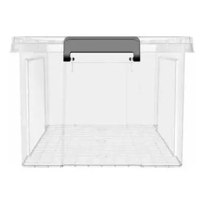 CAJA PLASTICA TRANSPARENTE PARA ALMACENAMIENTO Y ORGANIZACION DE 35 LITROS - 3