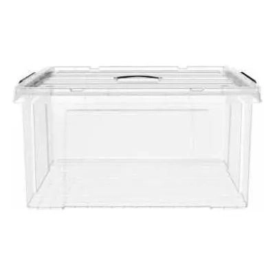CAJA PLASTICA TRANSPARENTE PARA ALMACENAMIENTO Y ORGANIZACION DE 35 LITROS - 5