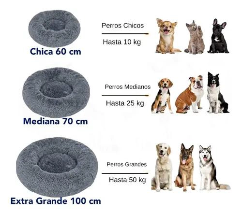 CAMA REDONDA ANTIESTRE S PARA PERROS DE RAZA EXTRA GRANDE - 5