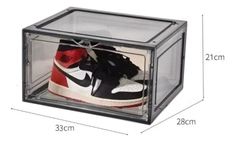 CAJA ORGANIZADORA ACRILICA TRANSPARENTE PARA CALZADO CON DISEÑO APILABLE - 1