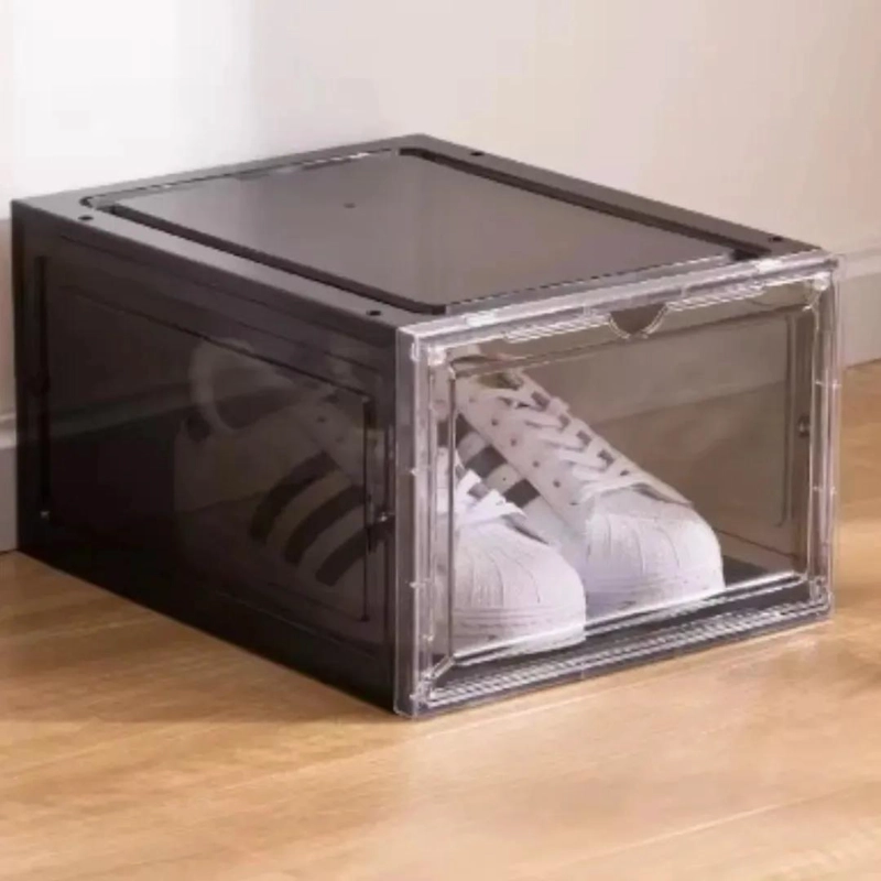 CAJA ORGANIZADORA ACRILICA TRANSPARENTE PARA CALZADO CON DISEÑO APILABLE - 2