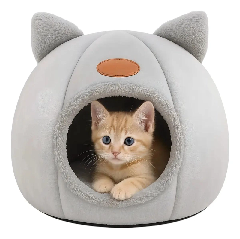 CAMA TIPO IGLU PARA MASCOTAS PEQUEÑAS GATOS Y PERROS - 1