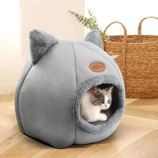 CAMA TIPO IGLU PARA MASCOTAS PEQUEÑAS GATOS Y PERROS - 3