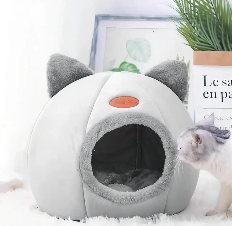 CAMA TIPO IGLU PARA MASCOTAS PEQUEÑAS GATOS Y PERROS - 4
