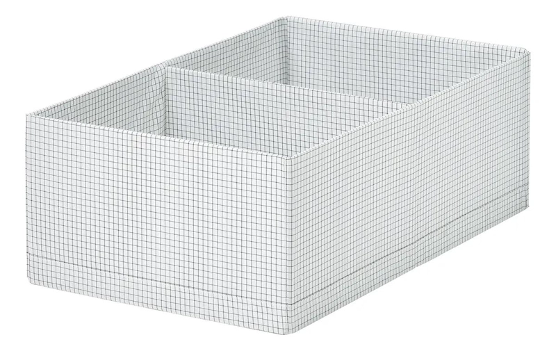 CAJA ORGANIZADORA BLANCA CON COMPARTIMENTOS 32X51X18 CM PARA ALMACENAMIENTO - 1