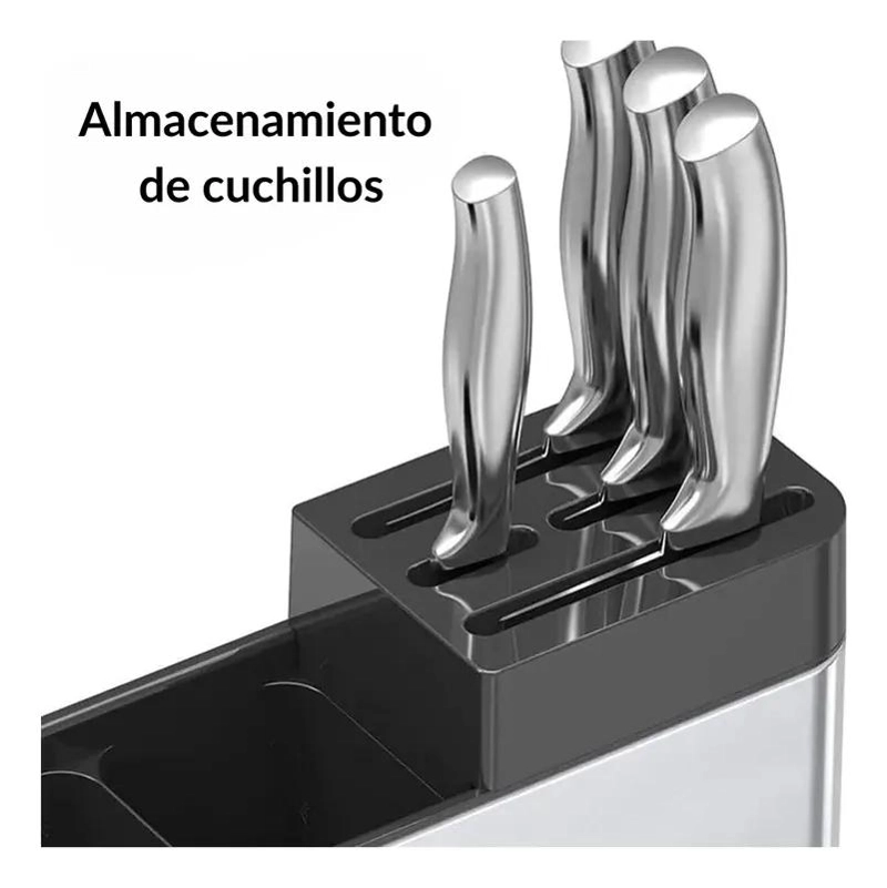 ORGANIZADOR PARA CUBIERTOS Y CUCHILLOS DE ACERO INOXIDABLE PARA COCINA - 2