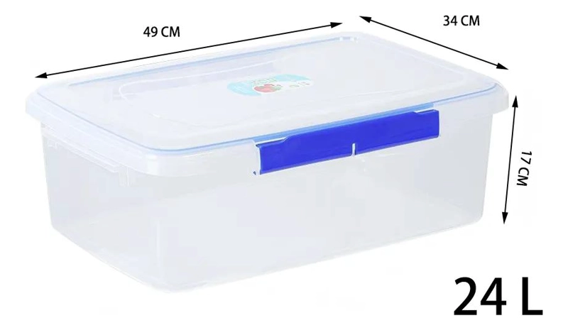 CAJA ORGANIZADORA PLASTICA MULTIUSO CON CAPACIDAD DE 24 LITROS - 3