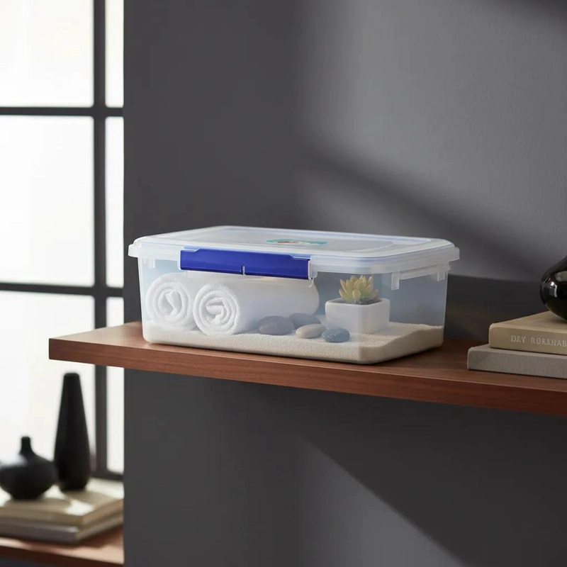 CAJA ORGANIZADORA PLASTICA MULTIUSO CON CAPACIDAD DE 24 LITROS - 4