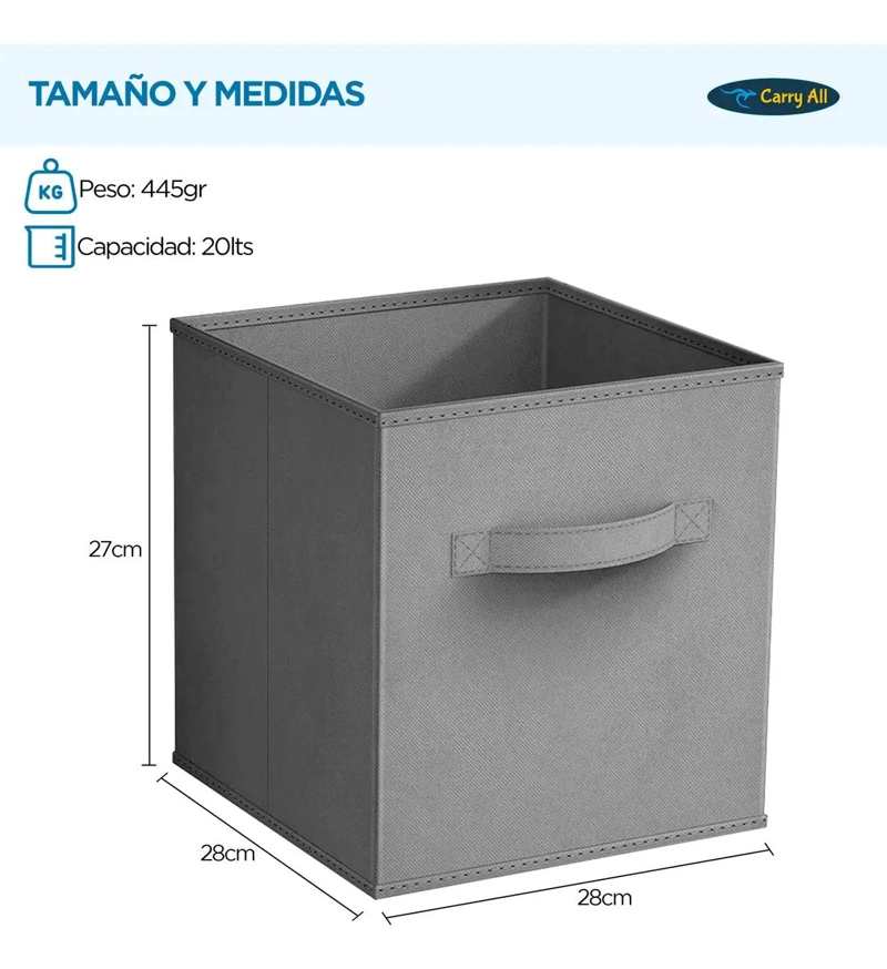 SET DE 6 CAJAS ORGANIZADORAS PLEGABLES PARA CLOSET Y ALMACENAMIENTO - 4