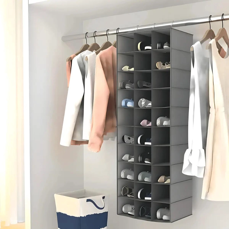ORGANIZADOR COLGANTE PARA CLOSET CON 30 ESPACIOS PARA ROPA - 5