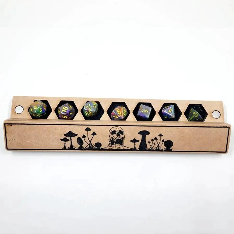 CAJA ORGANIZADORA COMPACTA PARA DADOS DE MADERA CON DISEÑO FUNCIONAL - 1