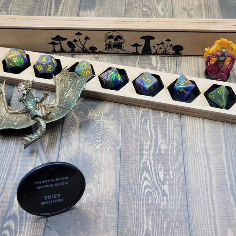 CAJA ORGANIZADORA COMPACTA PARA DADOS DE MADERA CON DISEÑO FUNCIONAL - 3