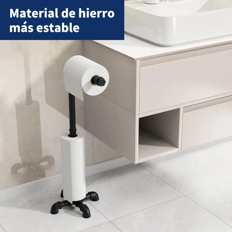 SOPORTE DE PAPEL HIGIE NICO CON PEDESTAL Y ORGANIZADOR PARA BAÑO - 5