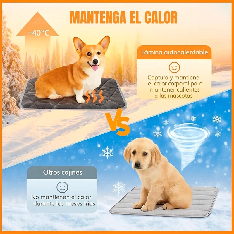 MANTA CALEFACCIONABLE PARA MASCOTAS SEGURA Y LAVABLE - 4