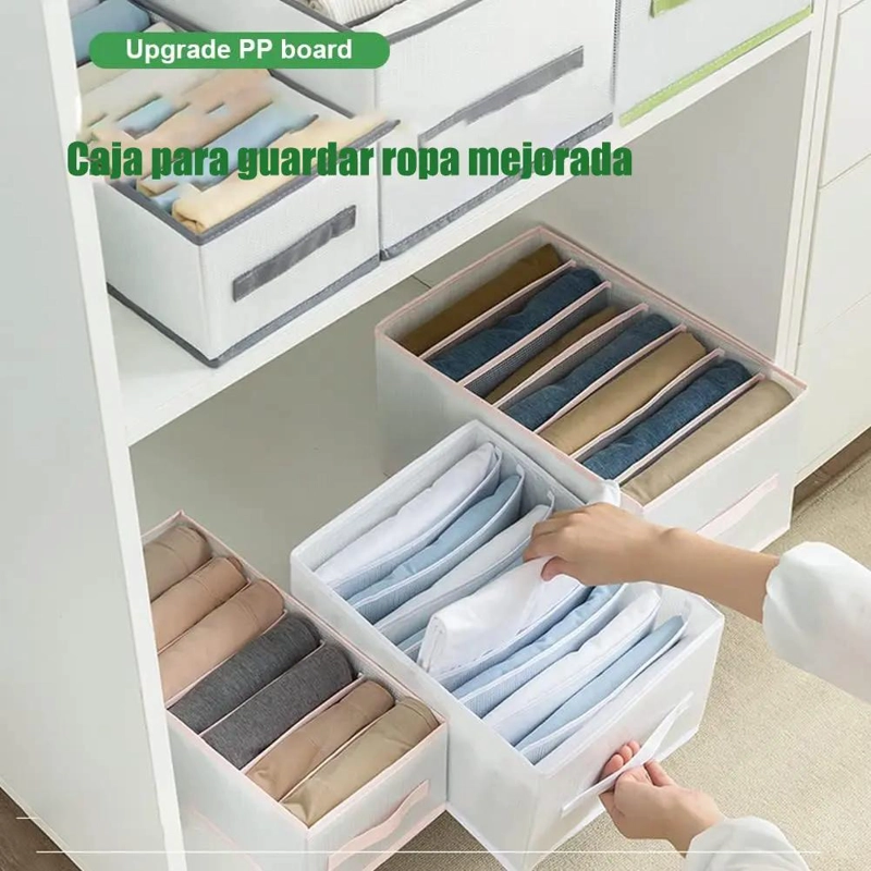 SET DE 2 CONTENEDORES PLEGABLES CON 6 COMPARTIMENTOS PARA ALMACENAMIENTO - 4