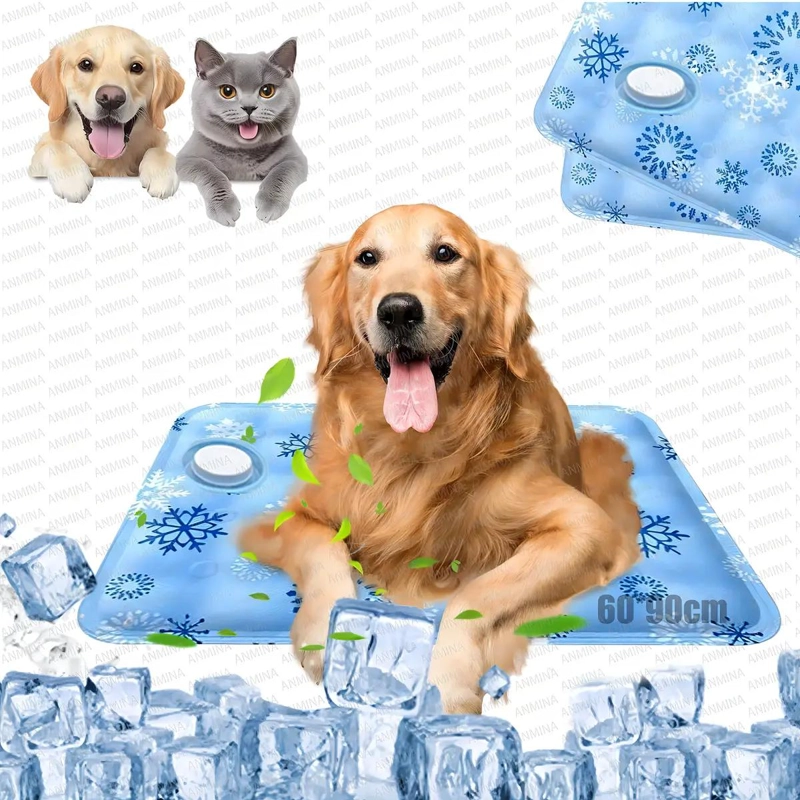 GENÉRICO CAMA REFRESCANTE PARA PERRO GRANDE 90X60 CM CON ALFOMBRA AUTOENFRIANTE