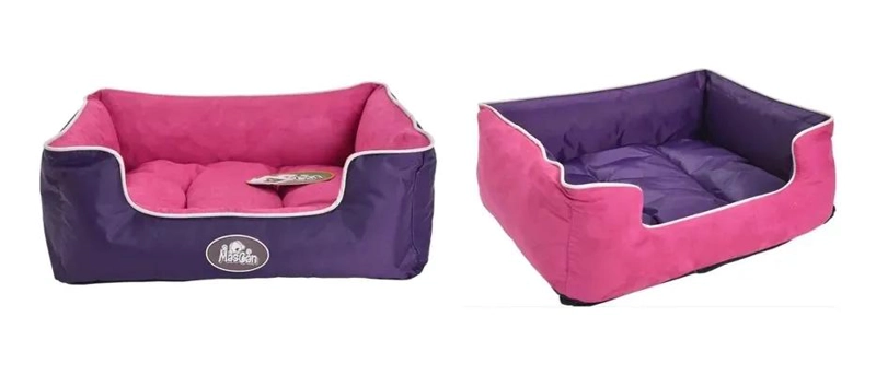 CAMA REVERSIBLE DOBLE COLOR PARA PERRO CON DISEÑO COMODO Y DURADERO - 1