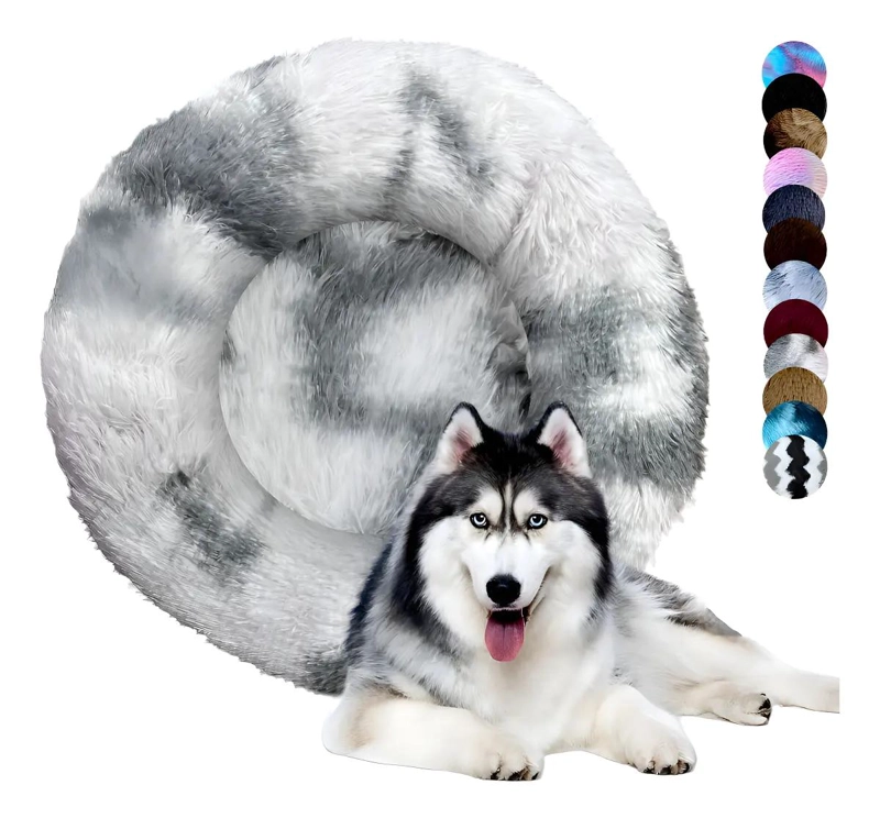 CAMA REDONDA ANTIESTRE S PARA PERROS DE RAZA EXTRA GRANDE Y GIGANTE - 1