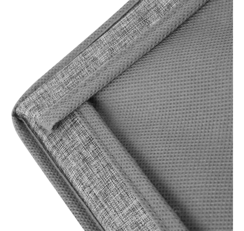 SET DE 2 CAJAS ORGANIZADORAS GRANDES PLEGABLES CON TAPA DE LINO - 3