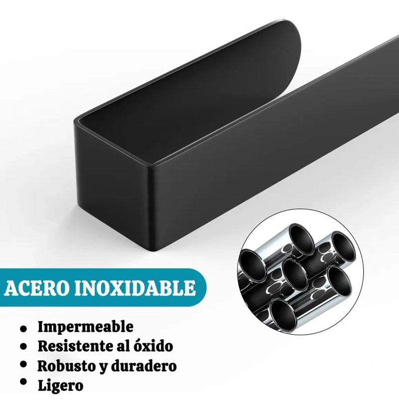 TOALLERO ADHESIVO DE ACERO INOXIDABLE PARA COCINA Y BAÑO - 5