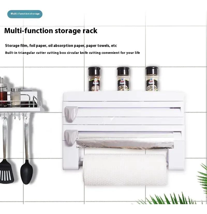 DISPENSADOR DE COCINA MULTIFUNCIONAL 4 EN 1 PARA PAPEL Y FILM - 2