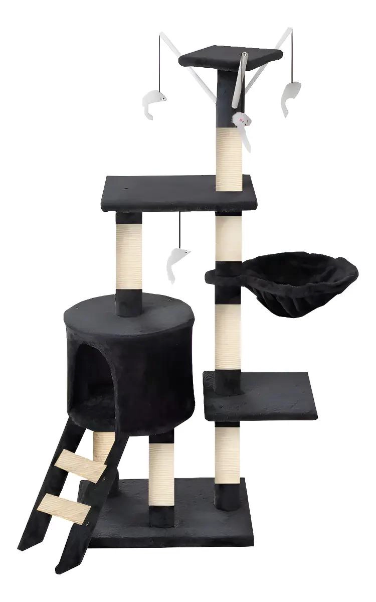 GENÉRICO RASCADOR PARA GATOS CON 5 NIVELES INTERACTIVOS Y DISEÑO TIPO ARBOL